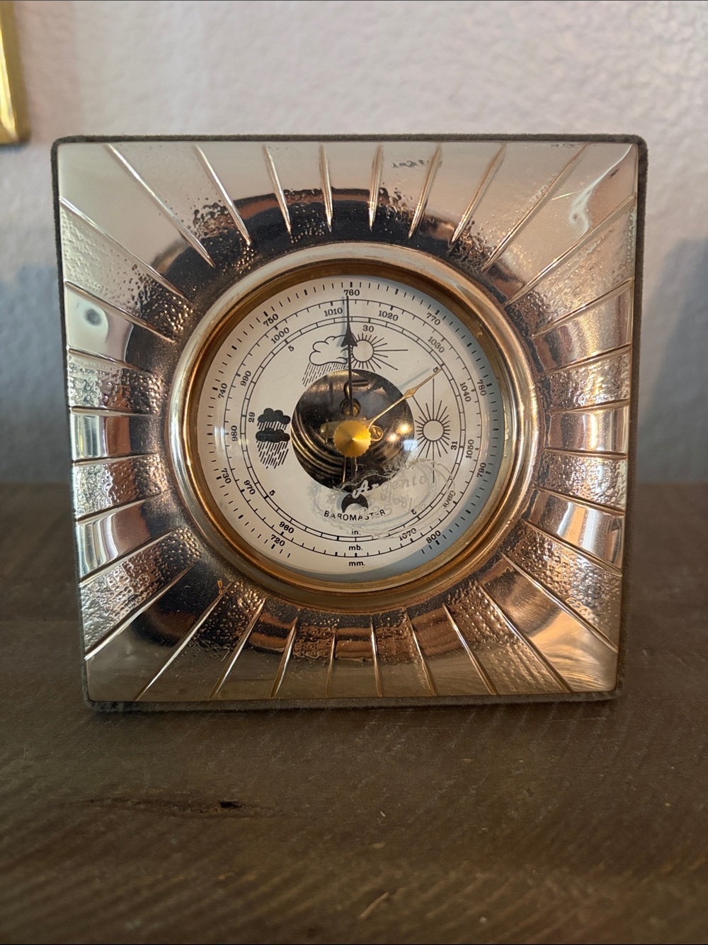 Silver Decorative Barometer Wall Accent - Silver